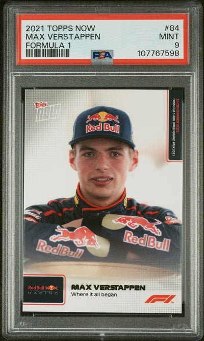 2021 Topps Now Formula 1 Max Verstappen #84 /8083 PSA 9