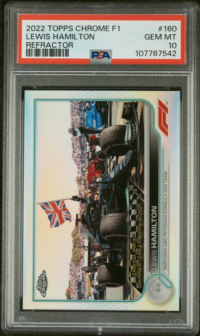 2022 Topps Chrome Formula 1 Refractors Lewis Hamilton #160 PSA 10