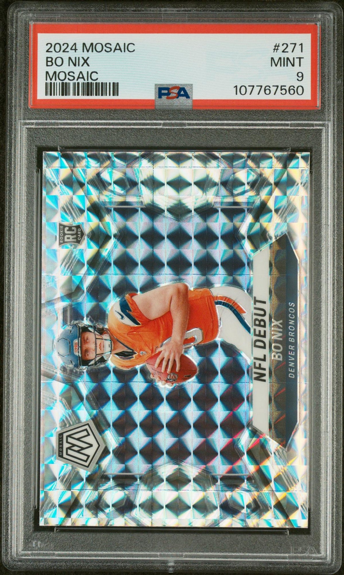 2024 Mosaic Mosaic Bo Nix #271 PSA 9