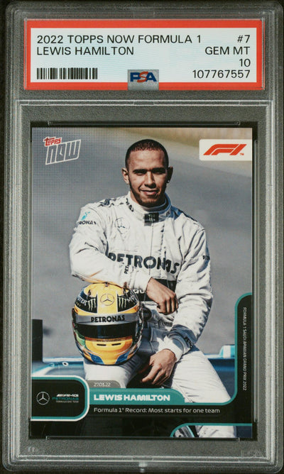 2022 Topps Now Formula 1 Lewis Hamilton #7 /7862 PSA 10