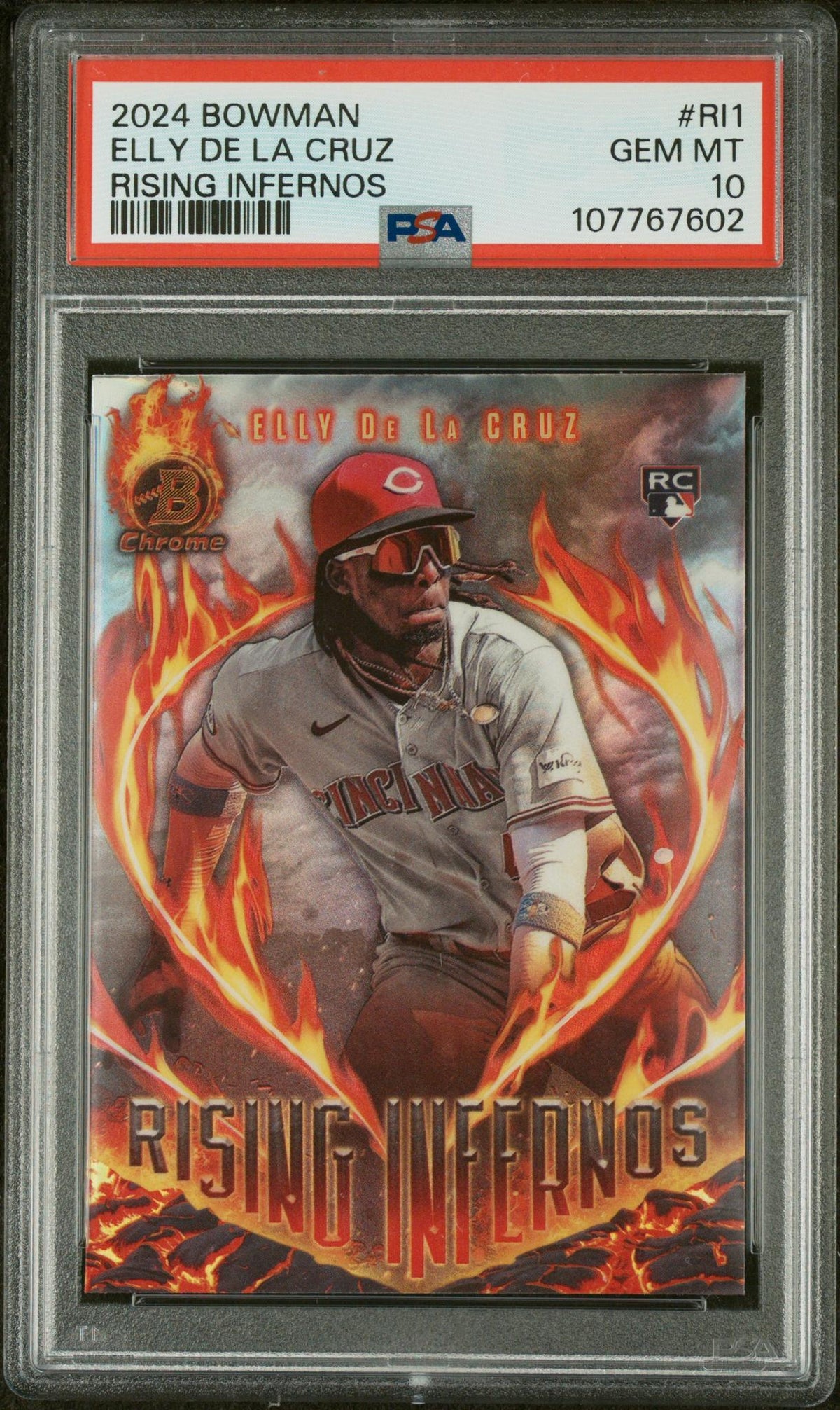 2024 Bowman Chrome Rising Infernos Elly De La Cruz #RI1 PSA 10