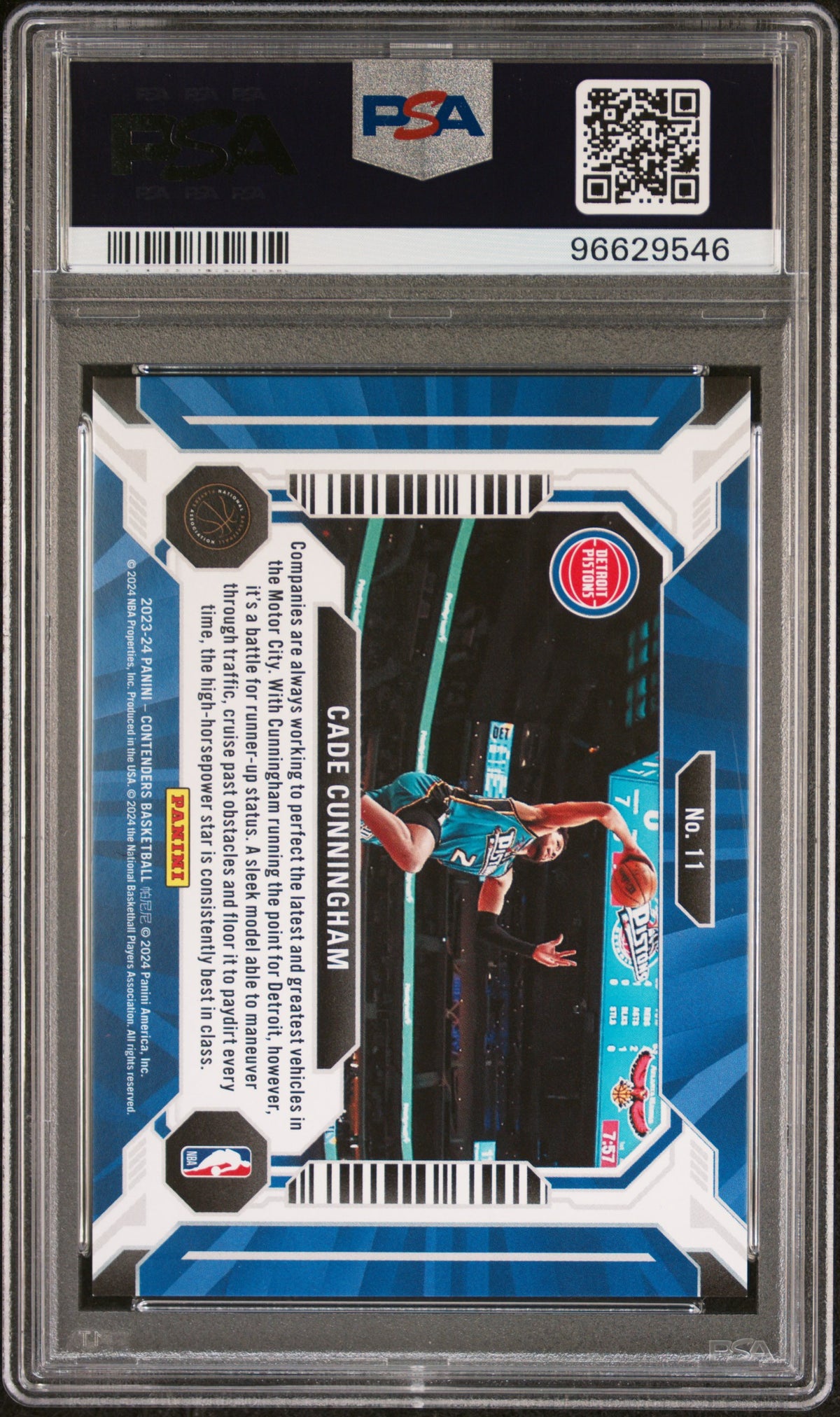 2023 Panini Contenders Suite Shots Cade Cunningham #11 PSA 10