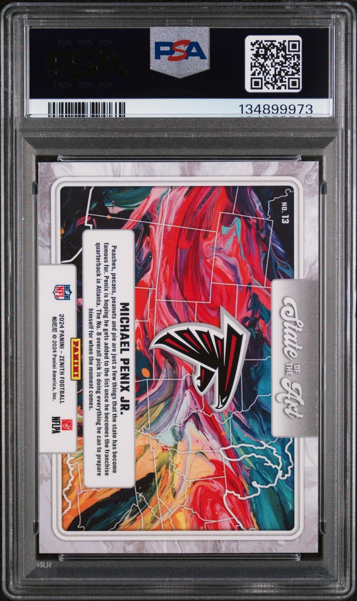 2024 Panini Zenith State of the Art Michael Penix Jr. #13 PSA 10