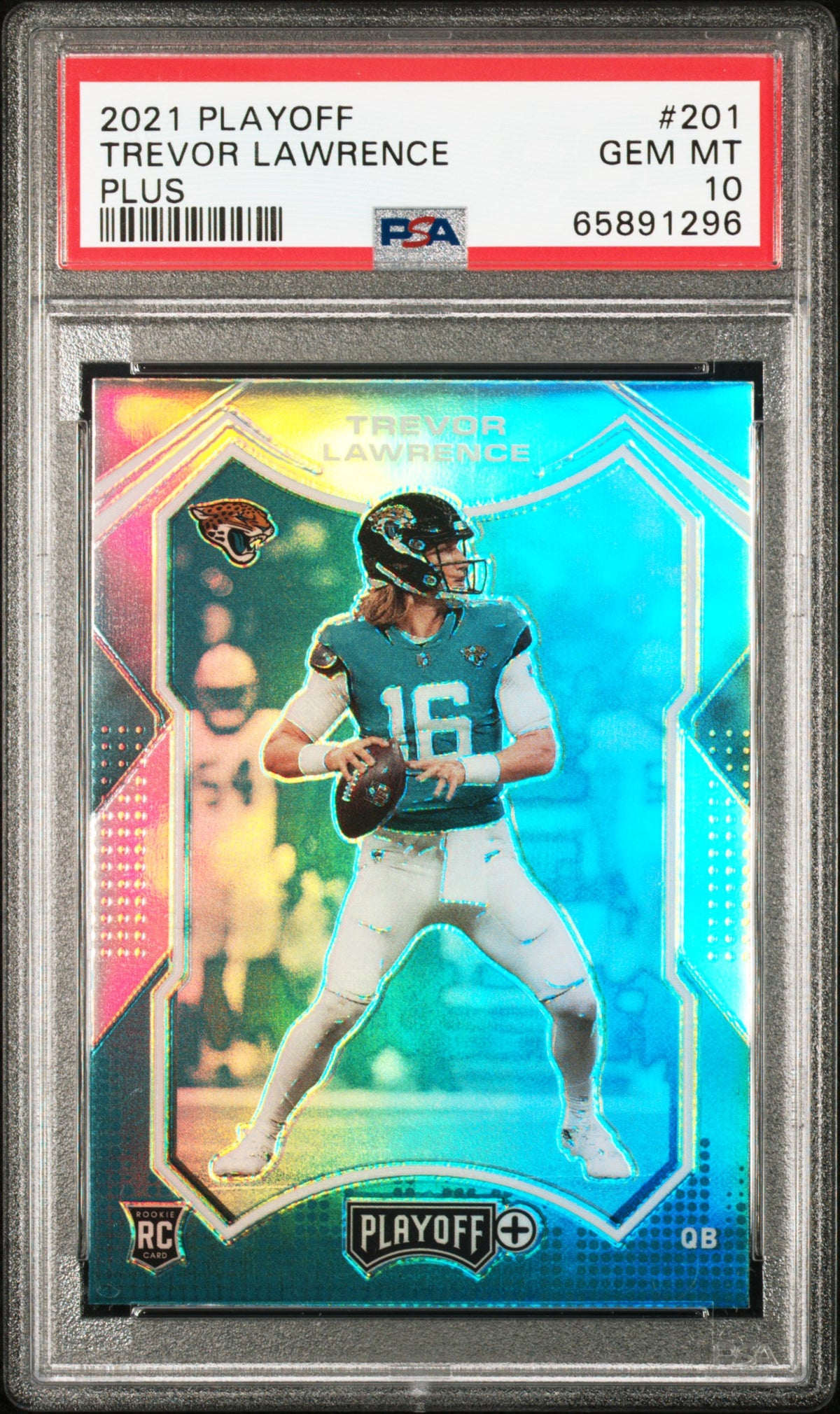2021 Playoff Plus Silver Trevor Lawrence #201 PSA 10