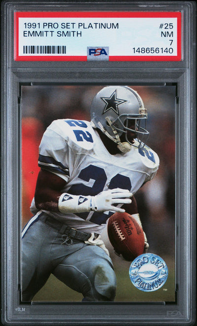 1991 Pro Set Platinum Emmitt Smith #25 PSA 7