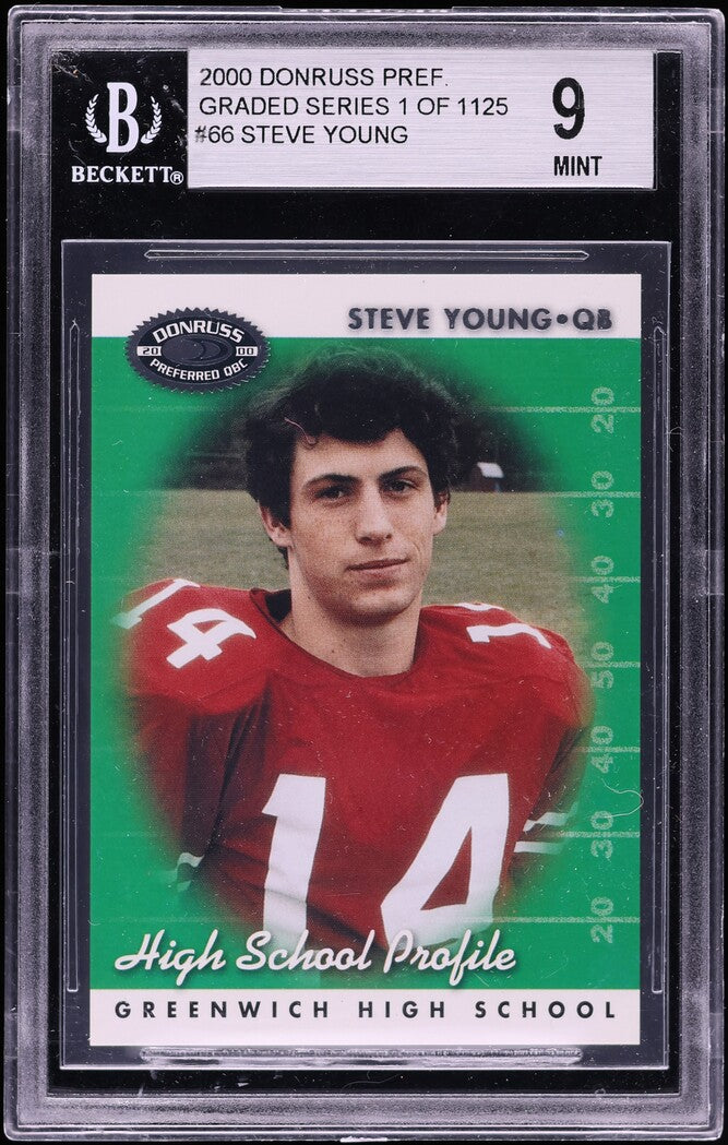 2000 Donruss Preferred #66 Steve Young High School Profile Beckett 9