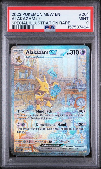 2023 Pokemon Scarlet and Violet 151 Special Illustration Rare Alakazam Ex #201 PSA 9