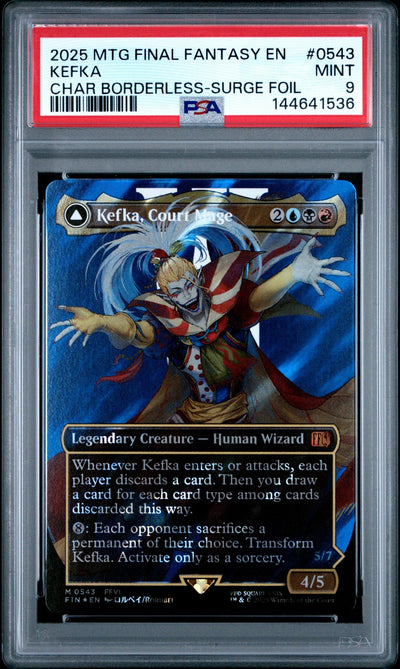 2025 Magic the Gathering Final Fantasy Character Borderlerss Surge Foil Kefka #0543 PSA 9