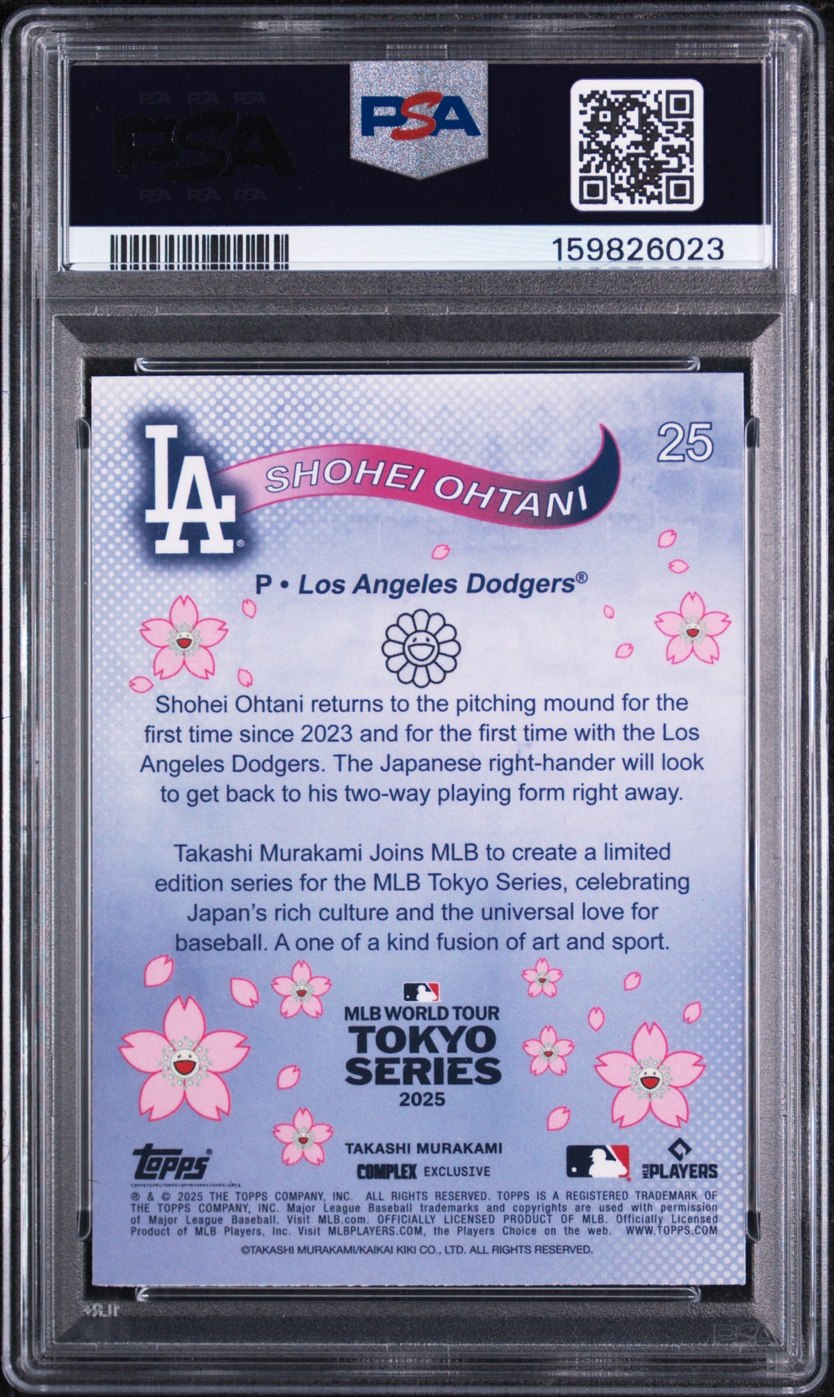2025 Topps Takashi Murakami MLB World Tour Tokyo Series Shohei Ohtani #25 PSA 10