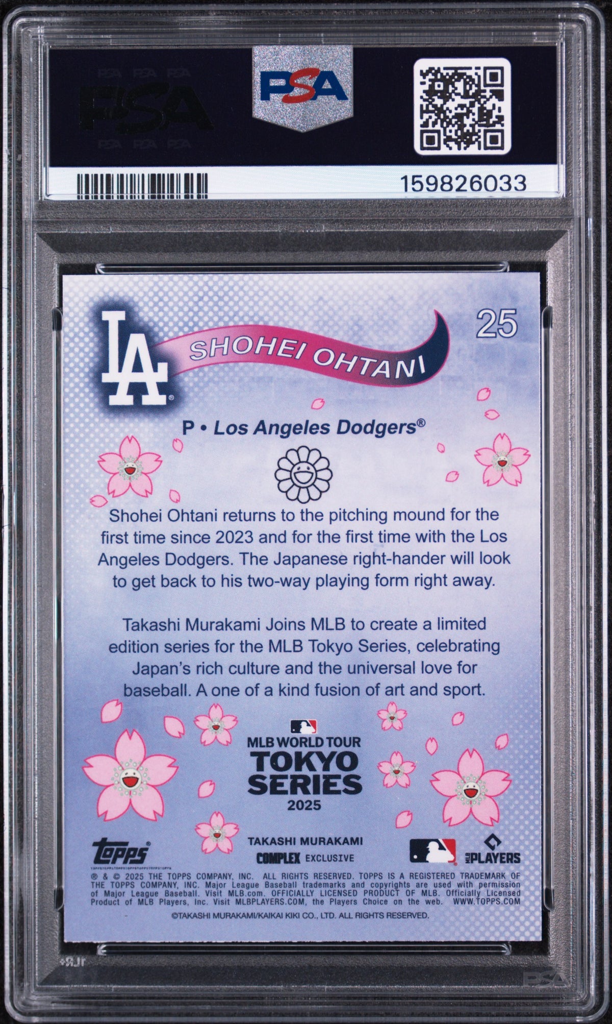 2025 Topps MLB Tokyo Series Shohei Ohtani #25 PSA 10