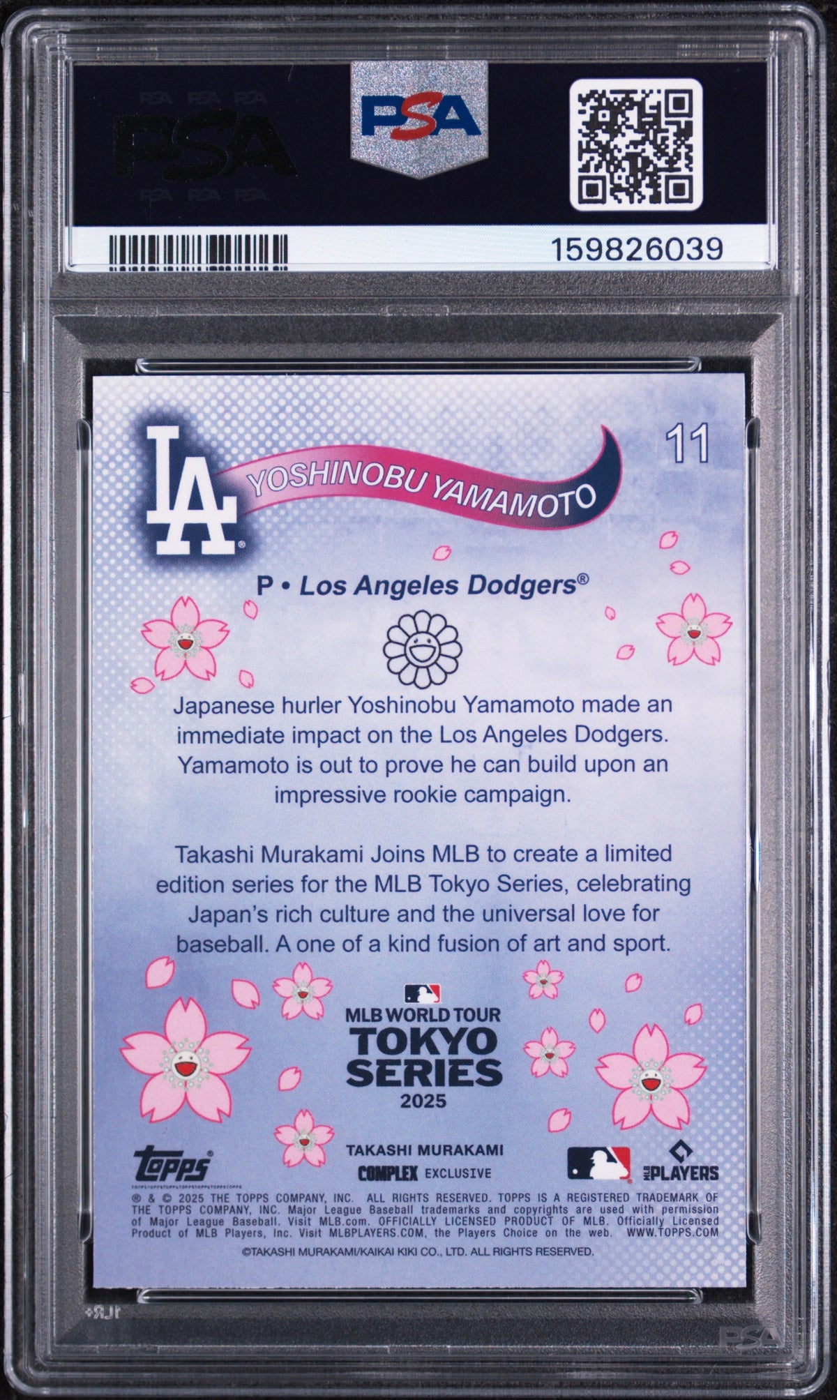 2025 Topps Murakami Tokyo Series Yoshinobu Yamamoto #11 PSA 10