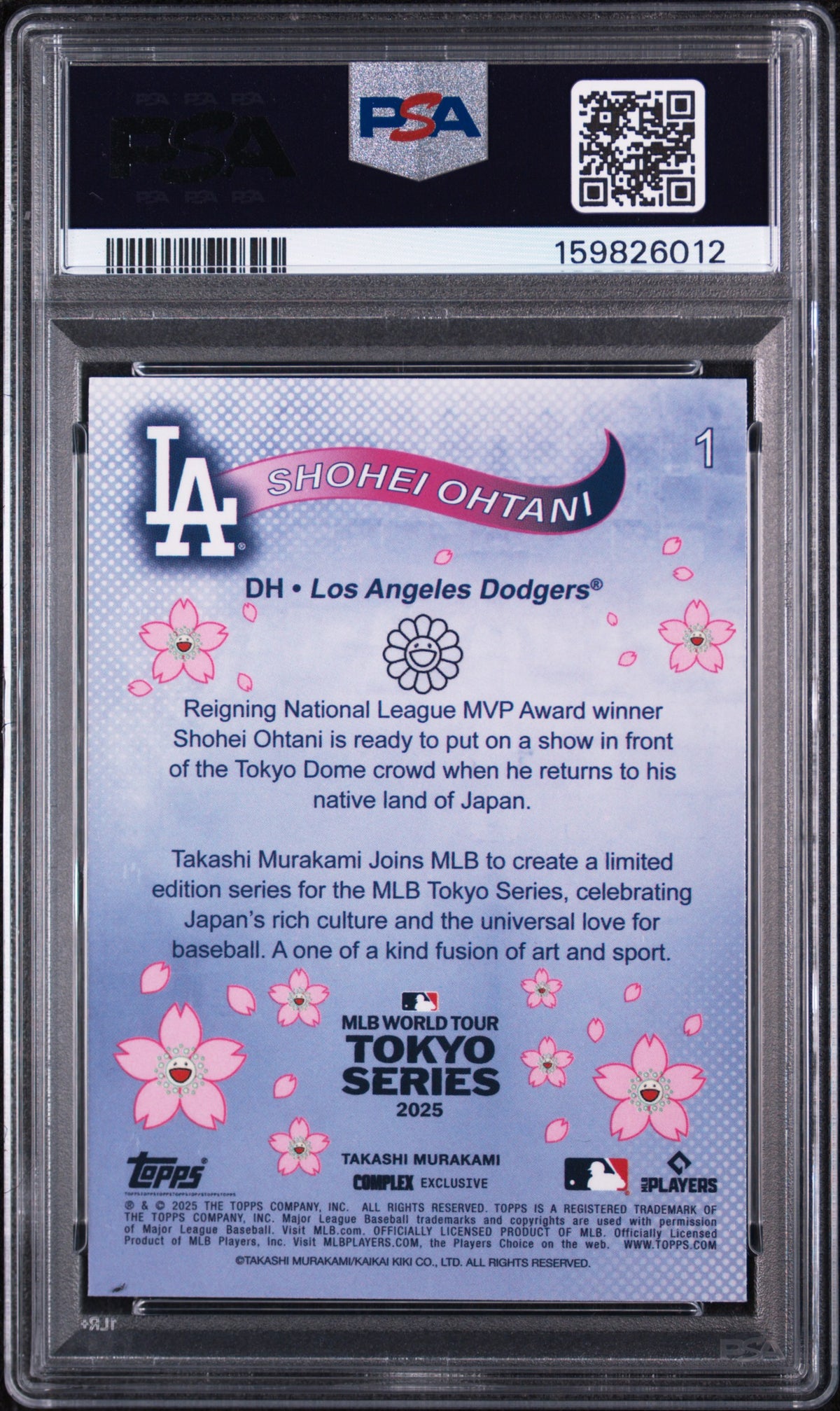 2025 Topps Takashi Murakami MLB World Tour Tokyo Series Shohei Ohtani #1 PSA 10