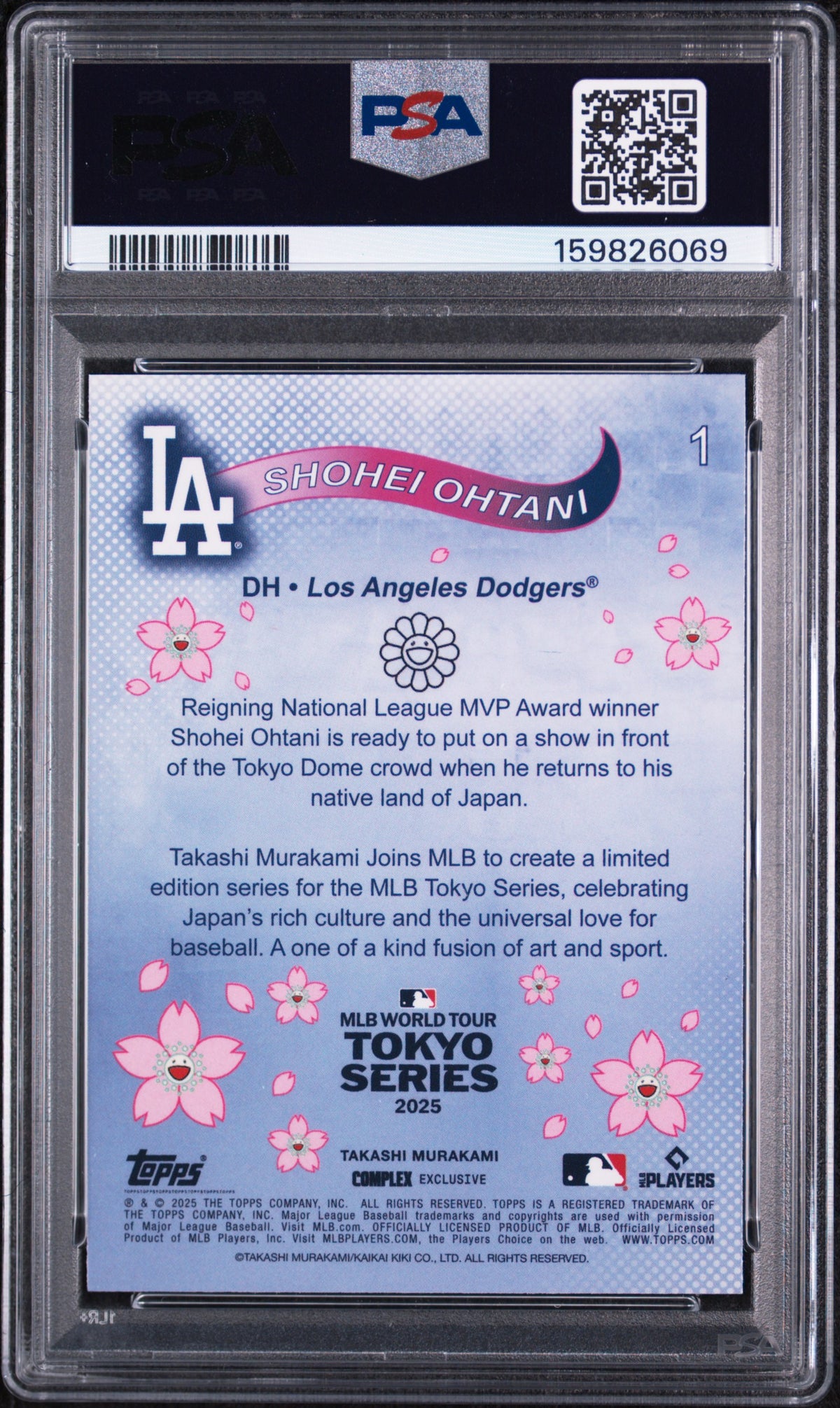 2025 Topps Takashi Murakami MLB World Tour Tokyo Series Shohei Ohtani #1 PSA 9