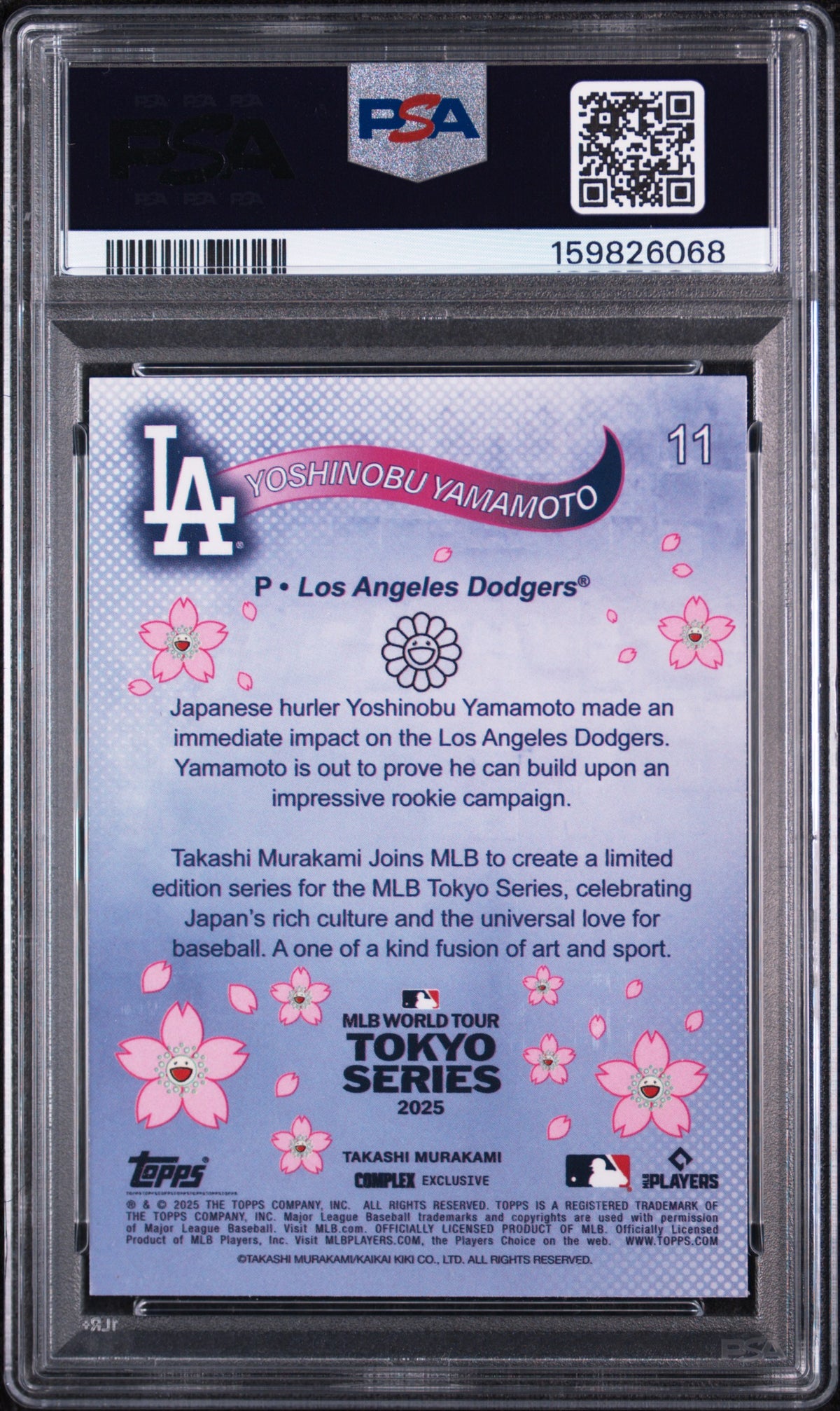 2025 Topps Murakami Tokyo Series Yoshinobu Yamamoto #11 PSA 7
