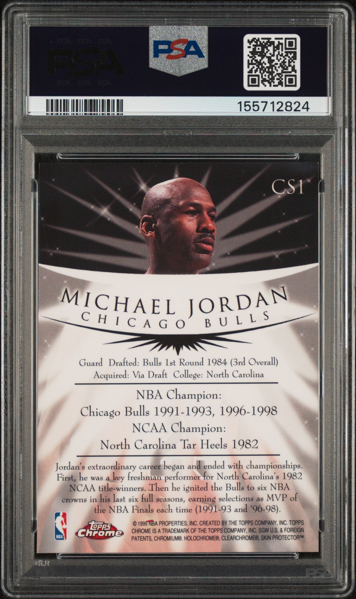 1998 Topps Chrome Champion Spirit Michael Jordan #CS1 PSA 7