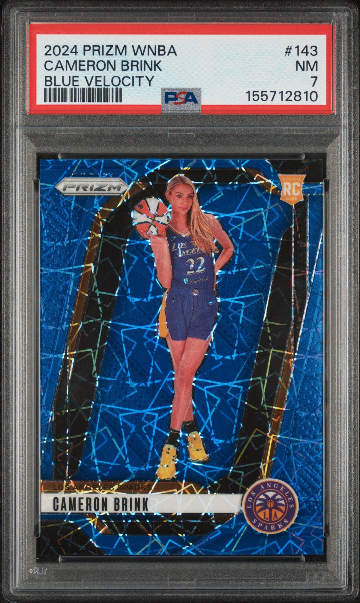 2024 Panini Prizm WNBA Blue Velocity Cameron Brink #143 PSA 7