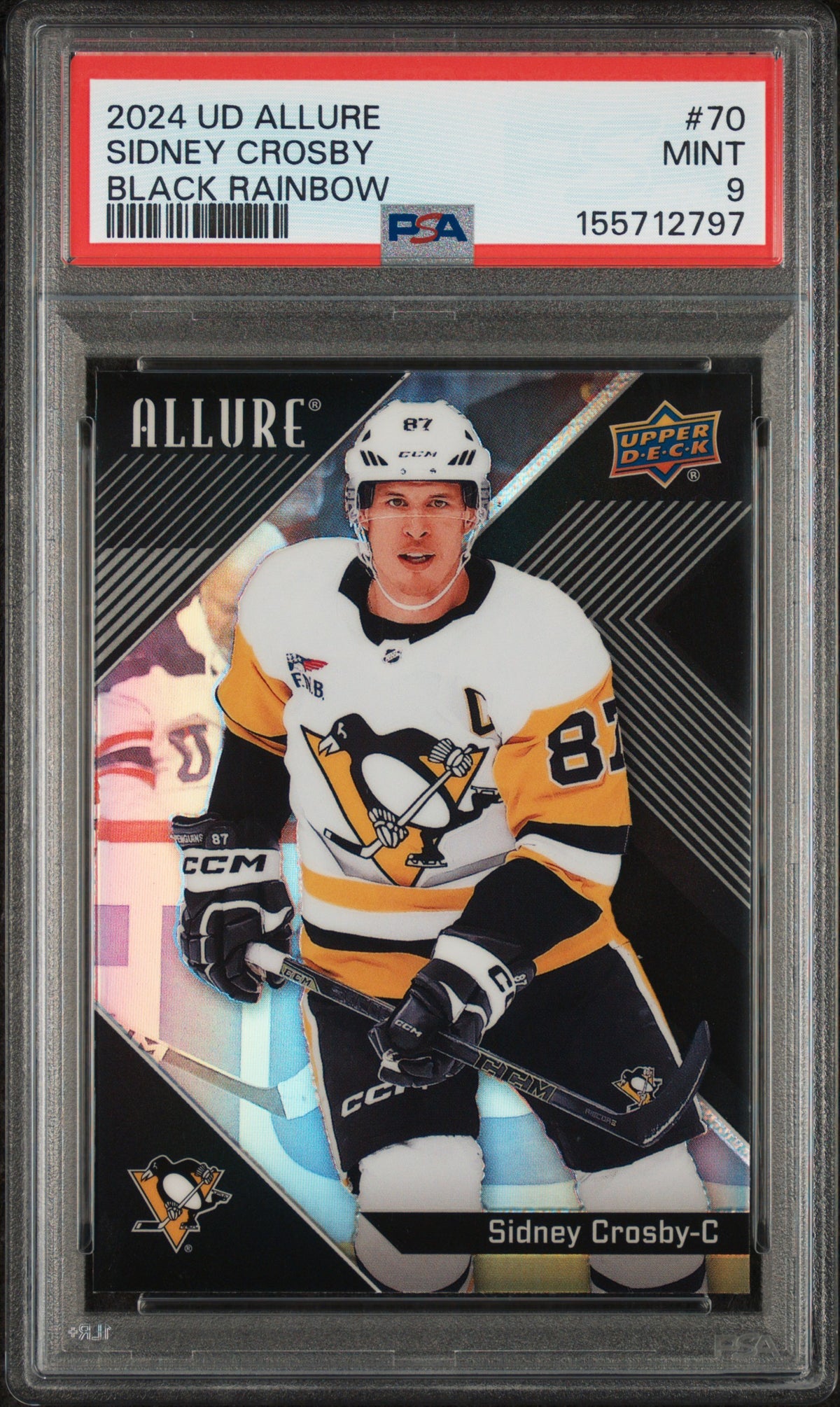 2024 Upper Deck Allure Black Rainbow Sidney Crosby #70 PSA 9
