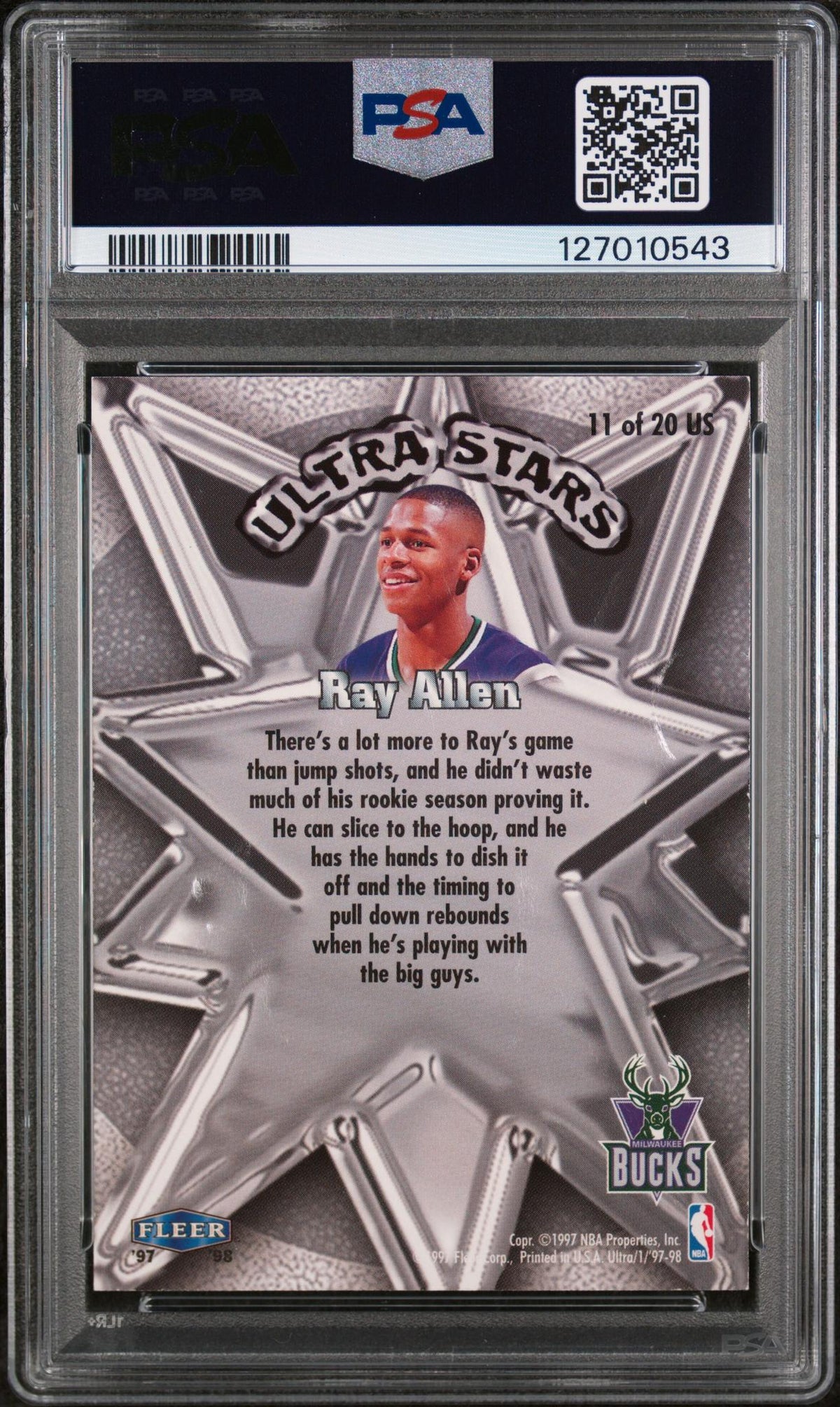 1997 Ultra Stars Ray Allen #11 PSA 7