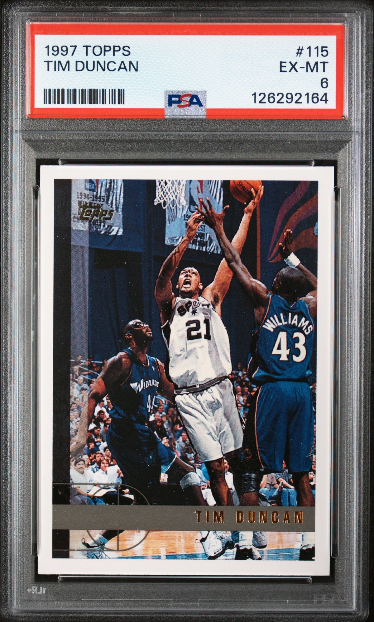 1997 Topps Tim Duncan #115 PSA 6