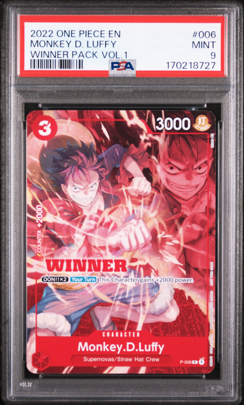 2022 One Piece Promos Winner Pack Vol.1 Monkey D. Luffy #6 PSA 9