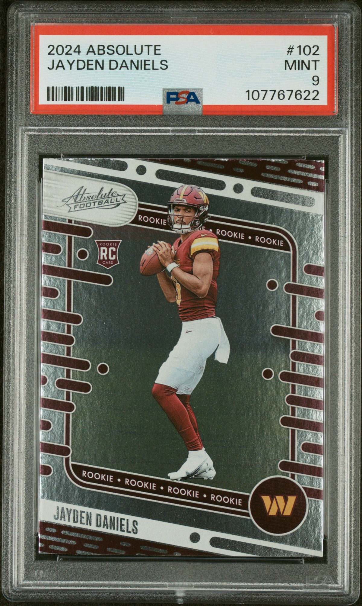 2024 Panini Absolute Jayden Daniels #102 PSA 9