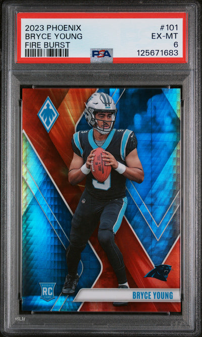 2023 Panini Phoenix Fire Burst Bryce Young #101 /340 PSA 6