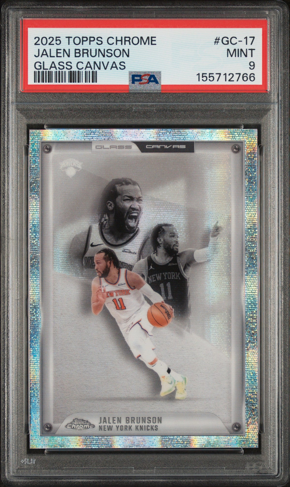 2025 Topps Chrome Glass Canvas Jalen Brunson #GC-17 PSA 9