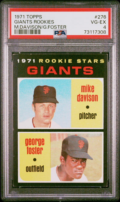 1971 Topps Giants Rookie Stars George Foster/Michael Davison #276 PSA 4