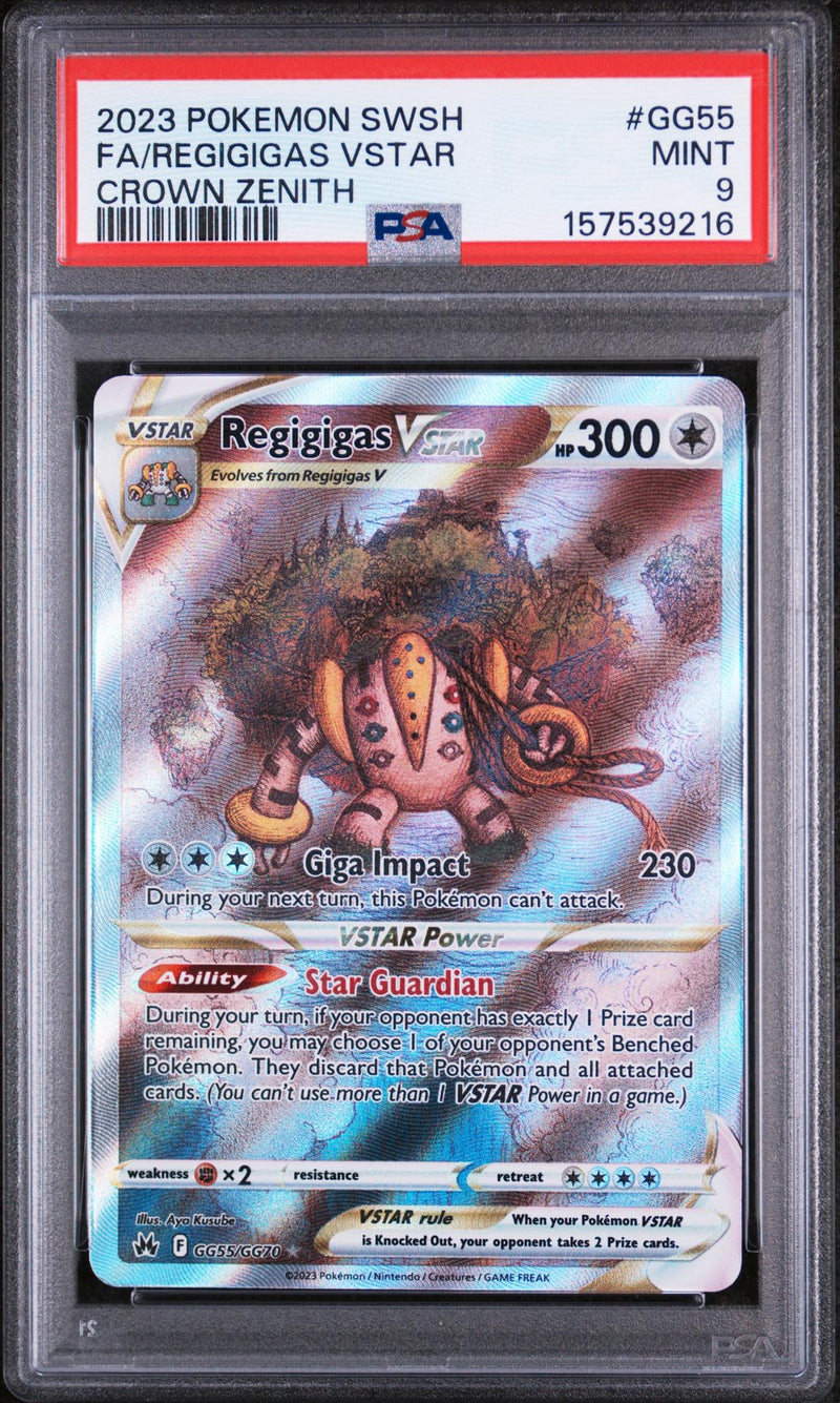 2023 Pokemon Sword and Shield Crown Zenith Galarian Gallery Regigigas Vstar #GG55 PSA 9
