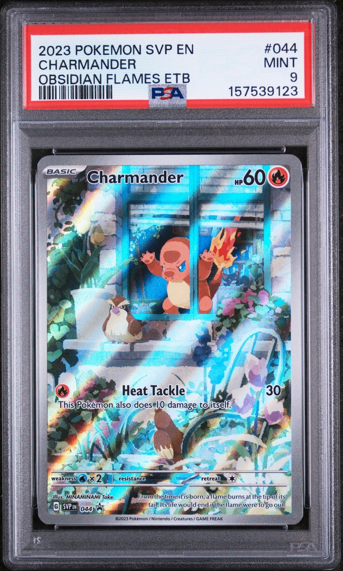2023 Pokemon Scarlet and Violet Obsidian Flames Elite Trainer Box Charmander #044 PSA 9