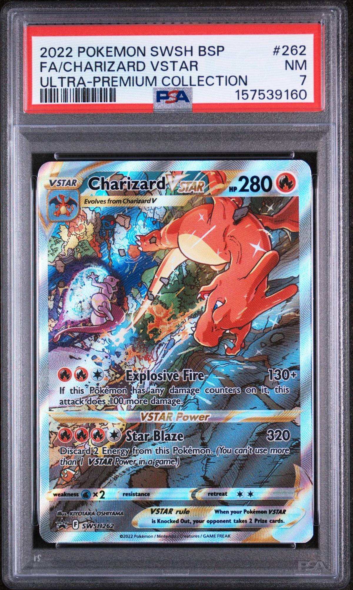 2022 Pokemon Sword and Shield Black Star Promo Ultra Premium Collection Charizard Vstar #262 PSA 7