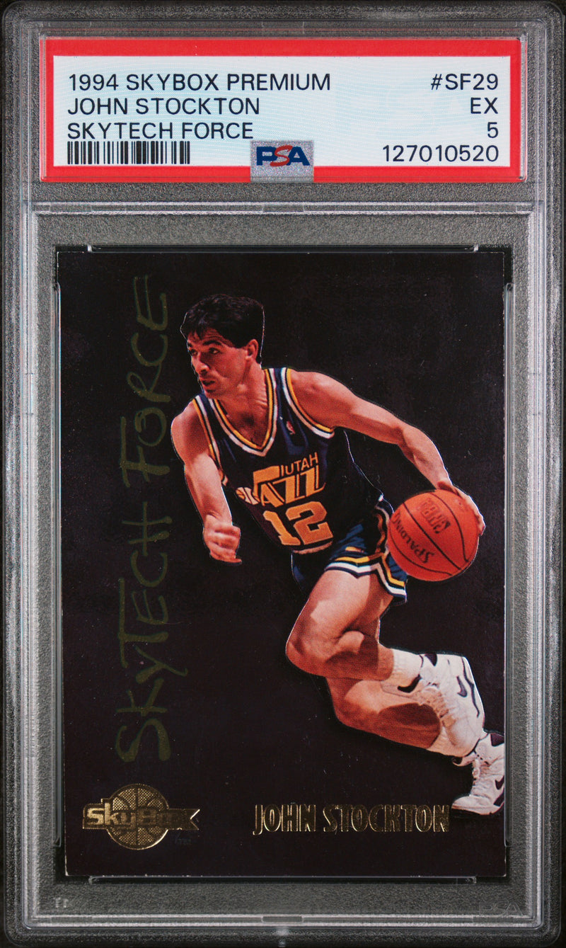 1994 Skybox Premium Skytech Force John Stockton #SF29 PSA 5