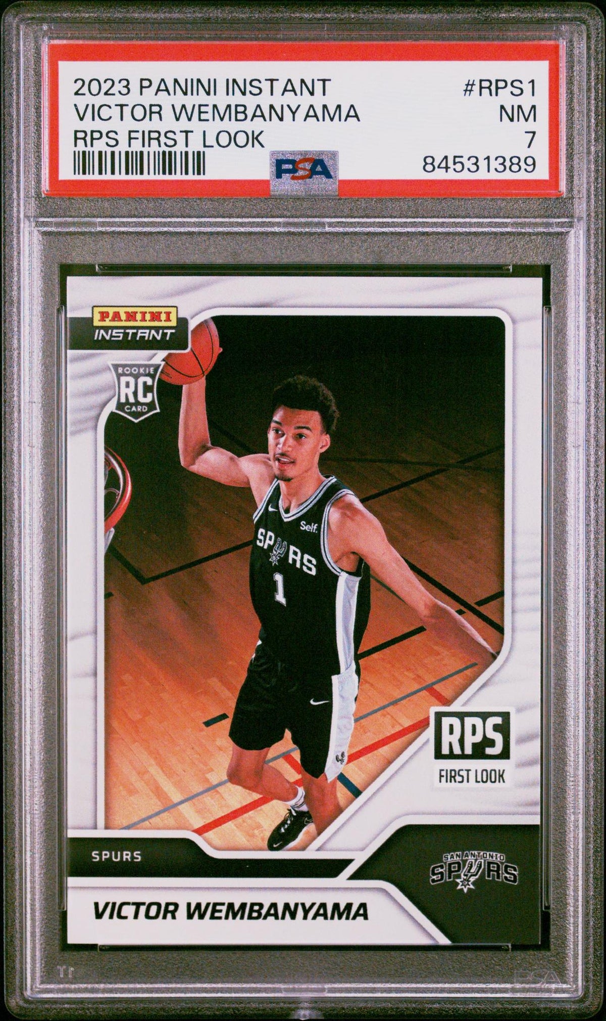 2023 Panini Instant Rps First Look Victor Wembanyama #RPS1 /1 PSA 7