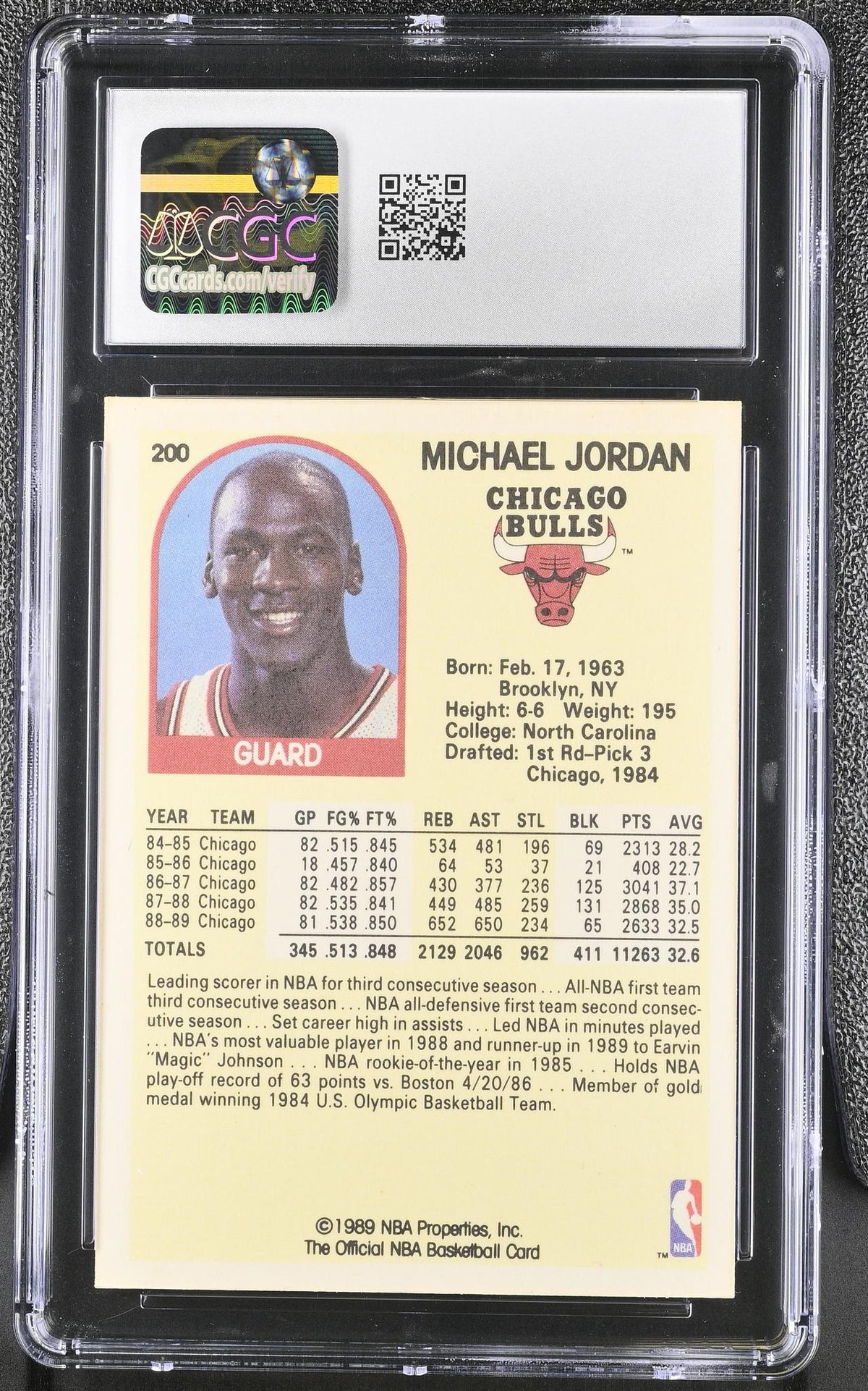 1989 Hoops #200 Michael Jordan CGC 5