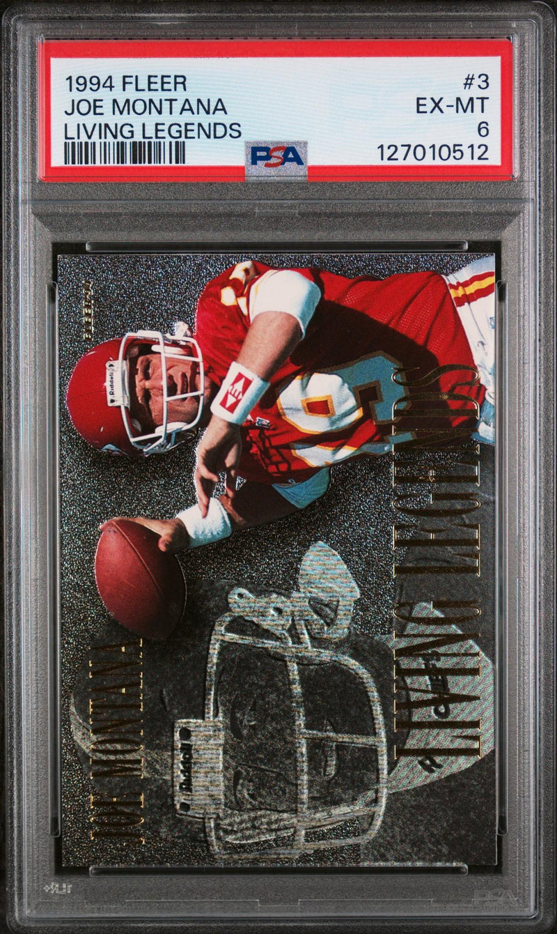 1994 Fleer Living Legends Joe Montana #3 PSA 6