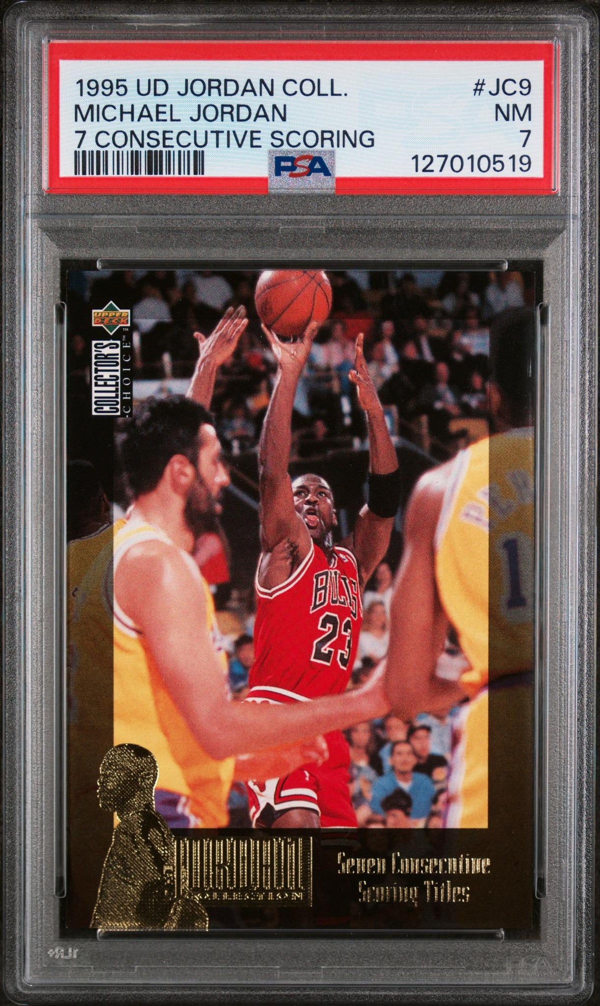 1995 Upper Deck Jordan Collection 7 Consecutive Scoring Michael Jordan #JC9 PSA 7