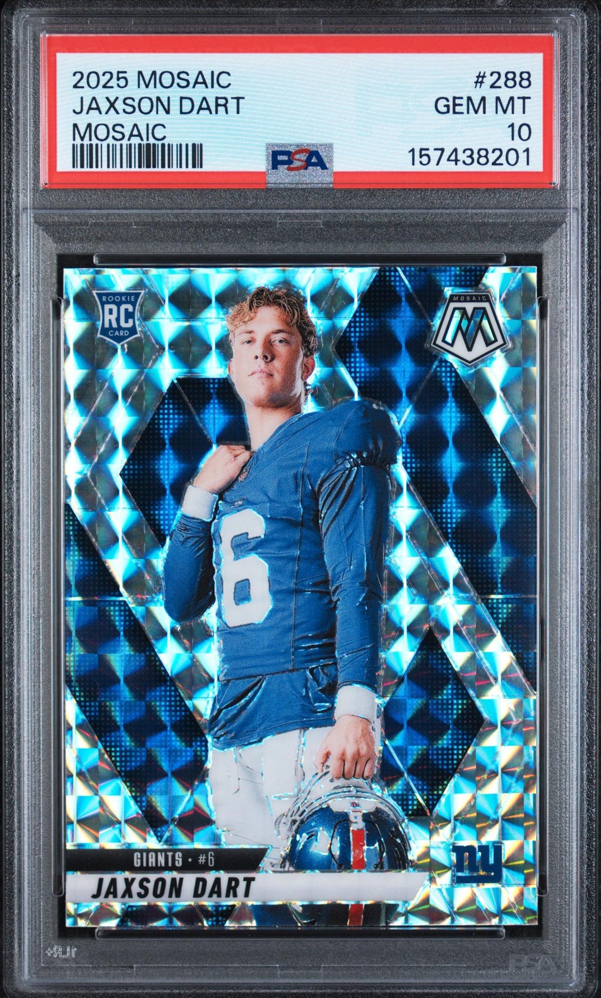 2025 Panini Mosaic Rookie Variation Mosaic Jaxson Dart #288 PSA 10
