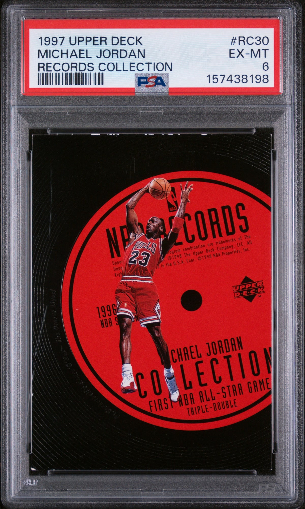 1997 Upper Deck Records Collection Michael Jordan #RC30 PSA 6