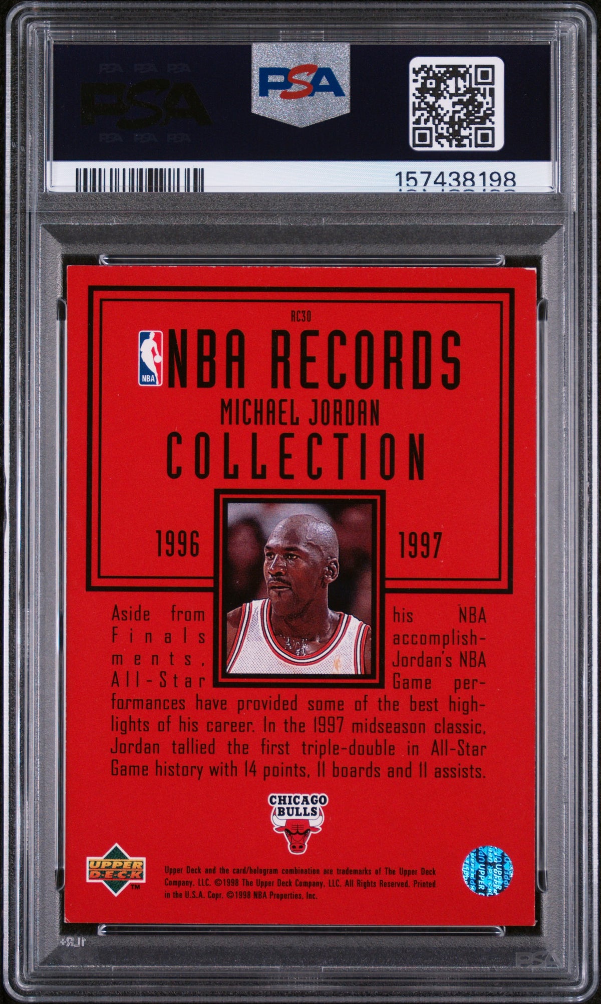 1997 Upper Deck Records Collection Michael Jordan #RC30 PSA 6