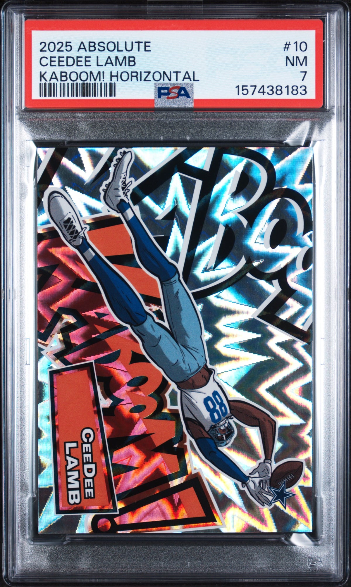 2025 Absolute Kaboom! Horizontal Ceedee Lamb #10 PSA 7