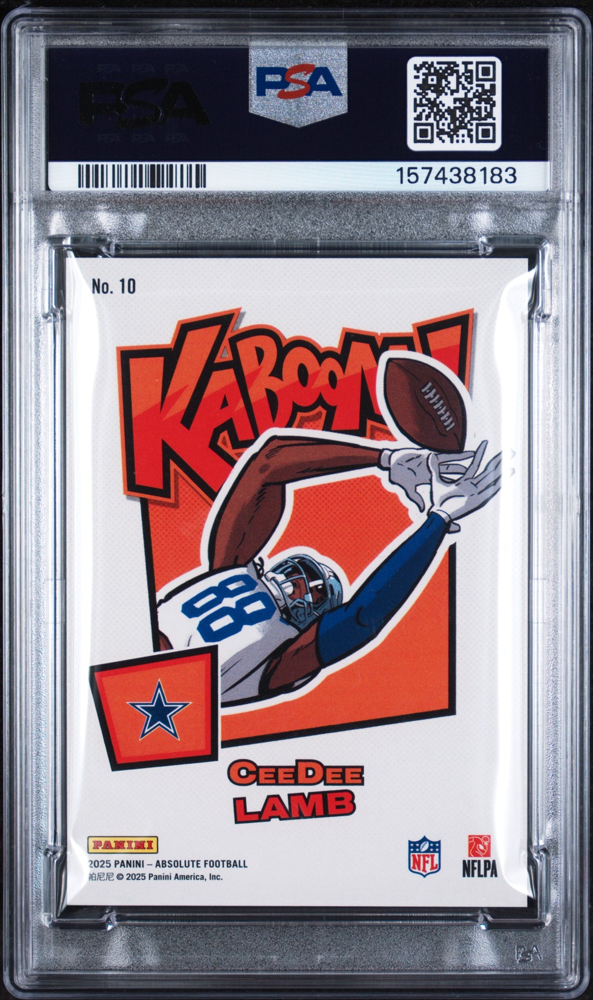 2025 Absolute Kaboom! Horizontal Ceedee Lamb #10 PSA 7
