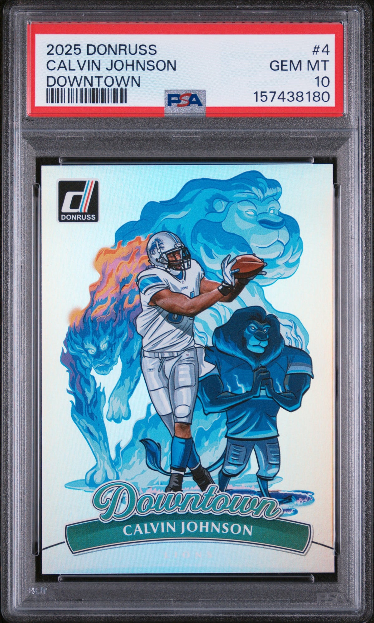 2025 Panini Donruss Downtown Calvin Johnson #4 PSA 10