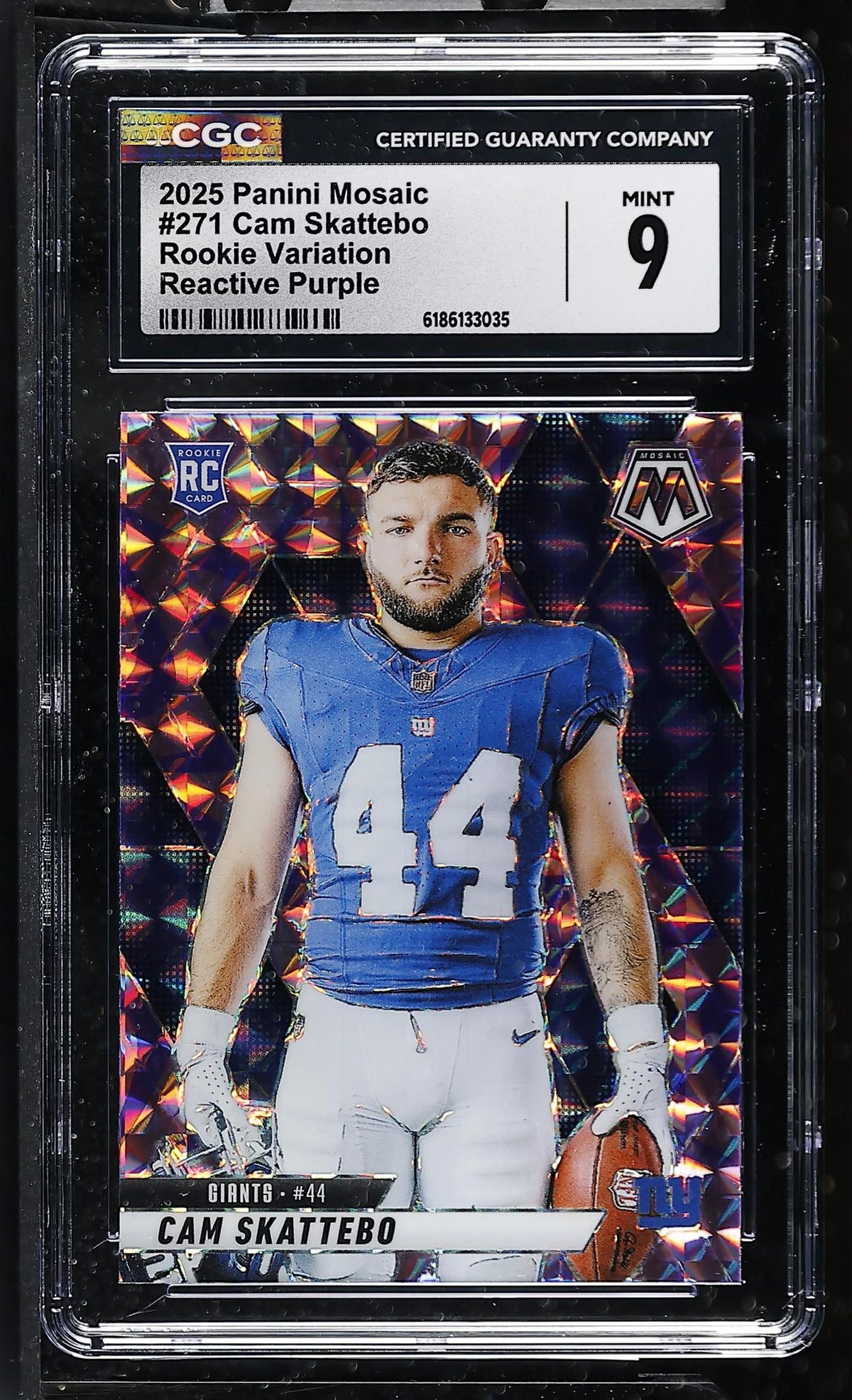 2025 Mosaic #271 Cam Skattebo Rookie Variation CGC 9