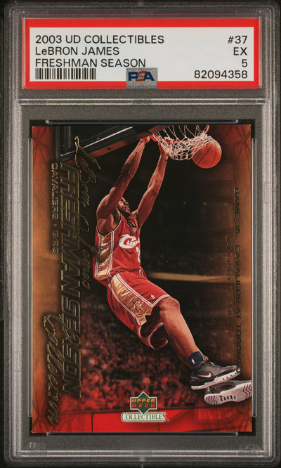 2004 Upper Deck Freshman Season LeBron James #37 PSA 5