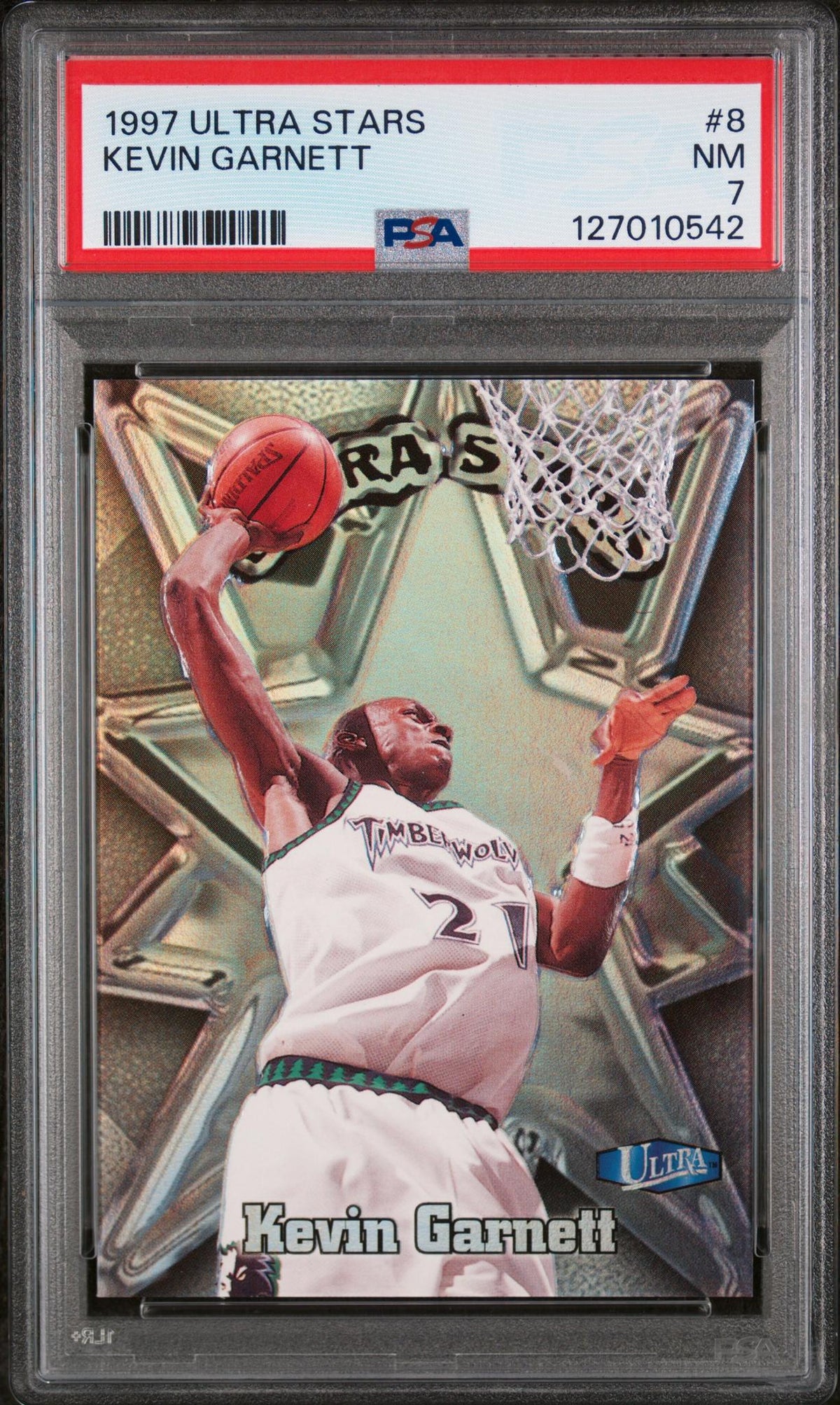 1997 Ultra Stars Kevin Garnett #8 PSA 7