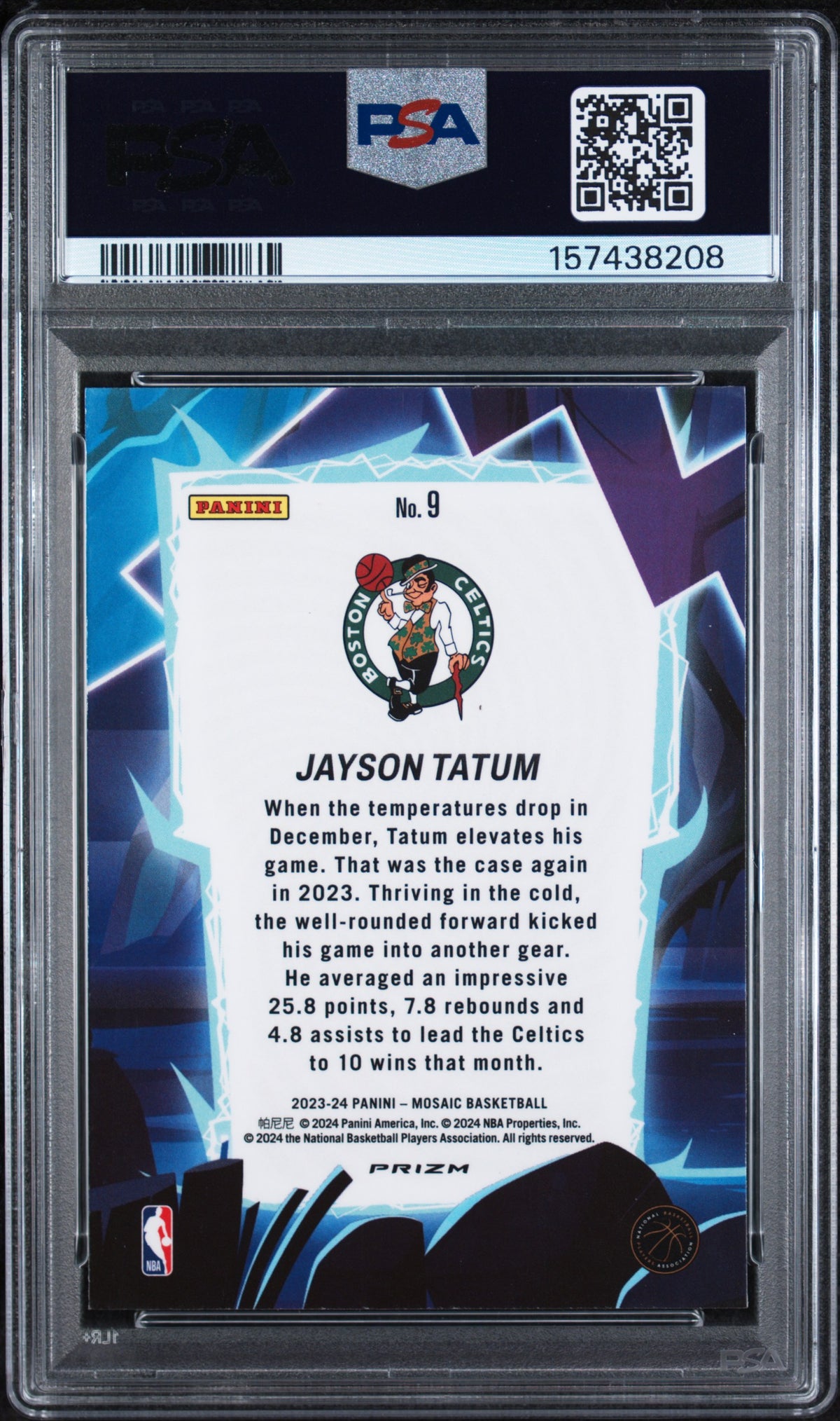 2023 Mosaic Storm Chasers Jayson Tatum #9 PSA 10