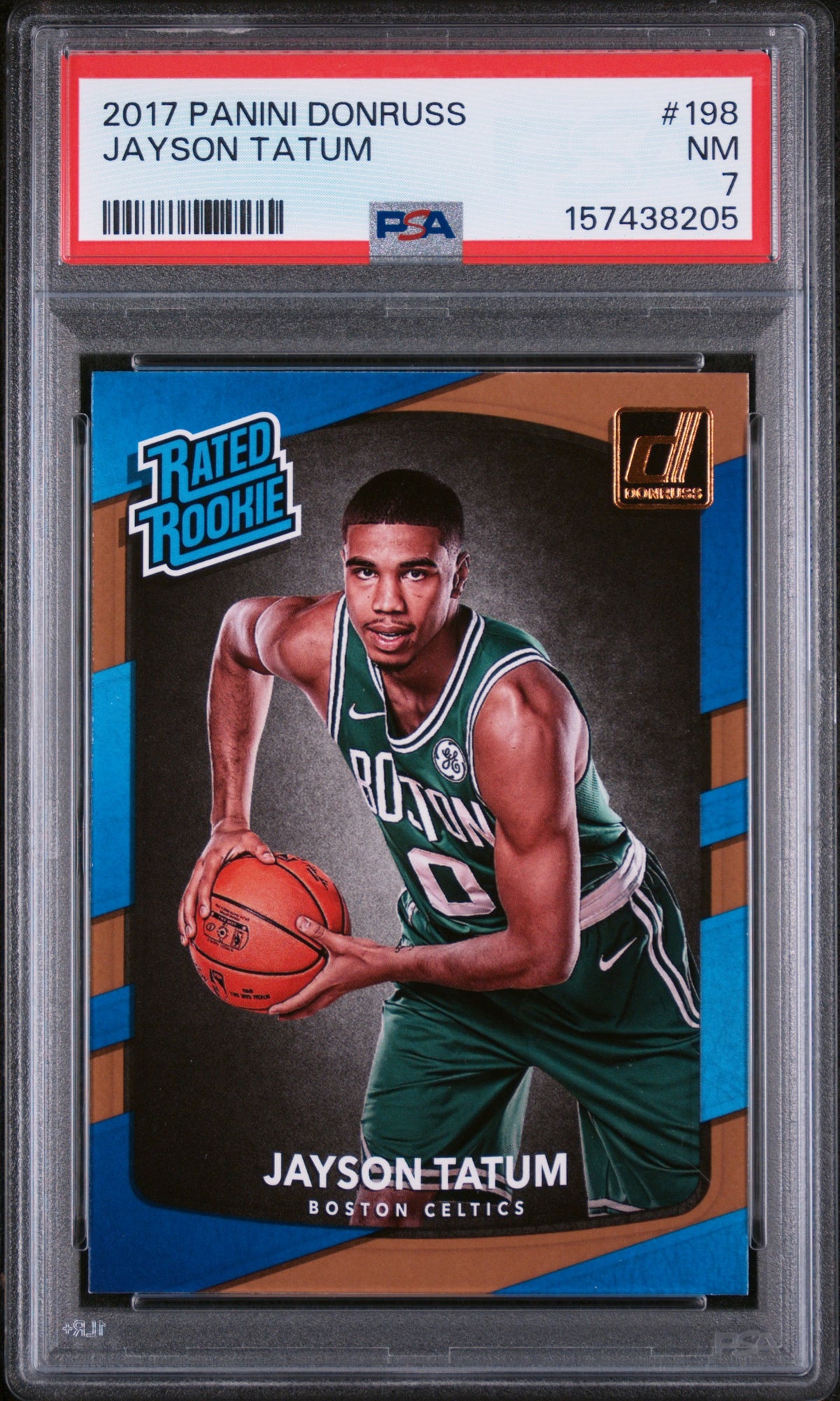 2017 Donruss Rated Rookie Jayson Tatum #198 PSA 7