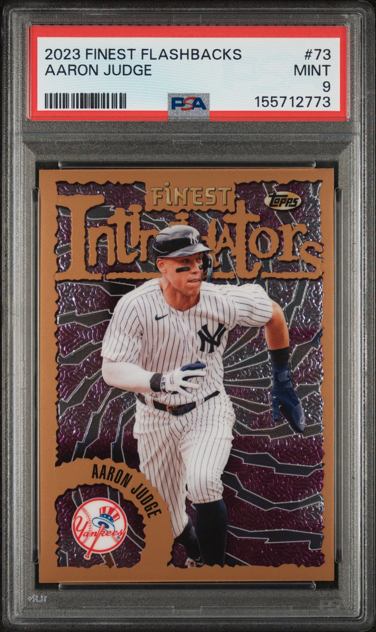 2023 Finest Flashbacks Aaron Judge #73 Finest Intimidators PSA 9