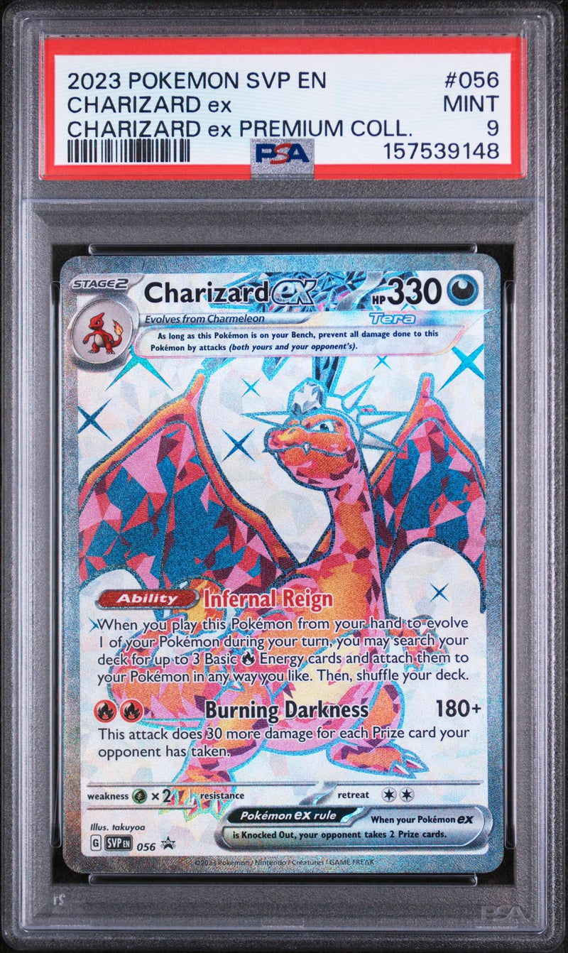 2023 Pokemon Scarlet and Violet Black Star Promo Premium Collection Charizard Ex #056 PSA 9
