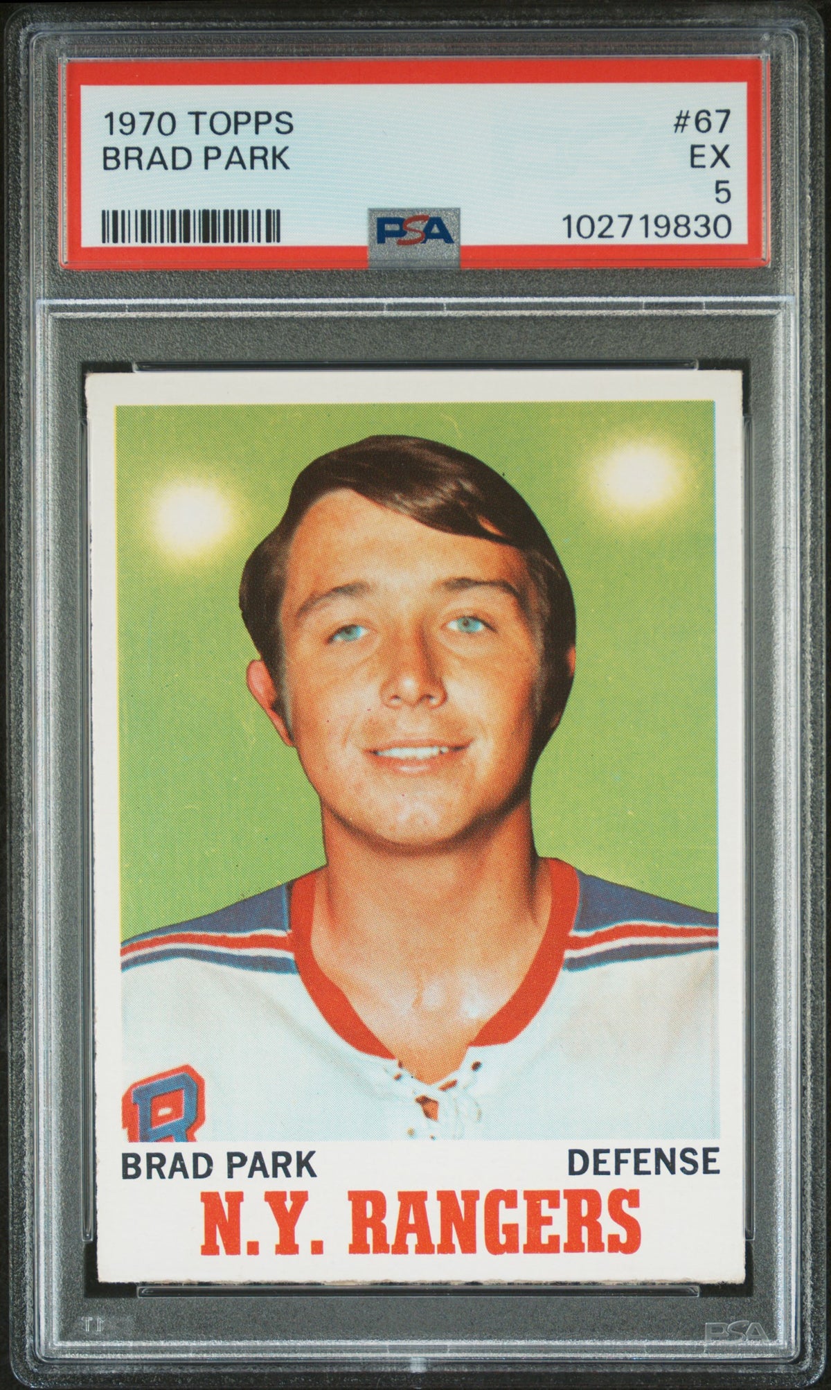 1970 Topps Brad Park #67 PSA 5